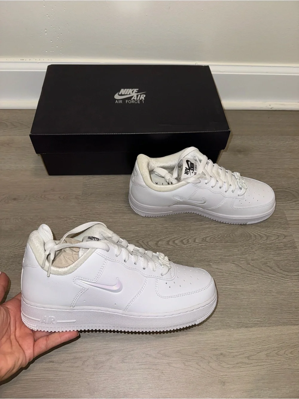 New Nike Air Force 1 '07 White Black - Just Do It Charms Sneakers
